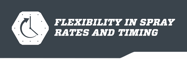 Flexibility in Spray Rates and Timing