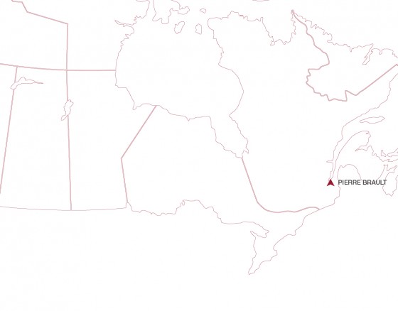 Pierre Brault Location on a Map in Sainte Martine, QC
